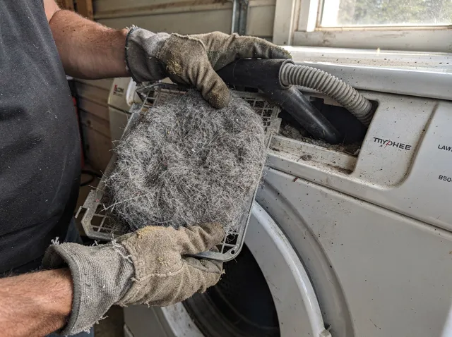 Cleaning Dryer Lint Trap in Kent