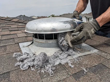 Cleaning Dryer Vent On Roof in Kent