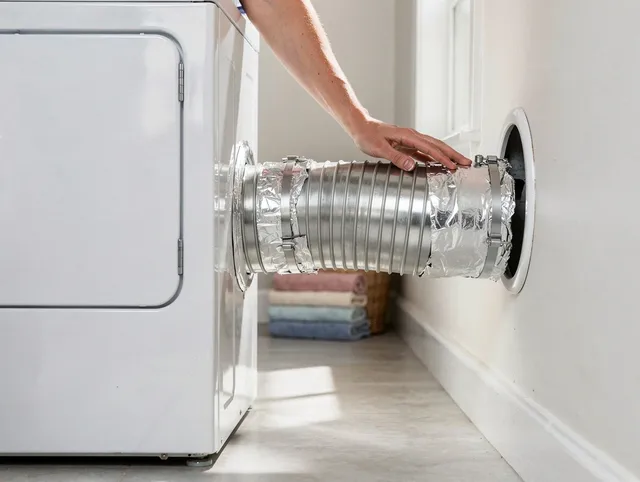 Professional dryer vent hose installation by Kent Dryer Vent Cleaning in Kent