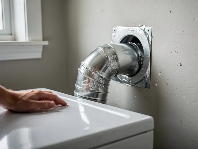 Kent Dryer Vent Cleaning expert performing professional dryer vent repair and installation in Kent