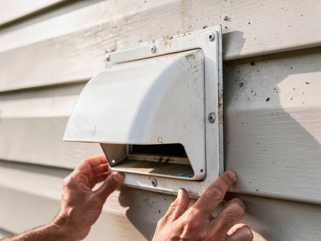 Kent Dryer Vent Cleaning technician delivering thorough residential dryer vent cleaning service in Kent